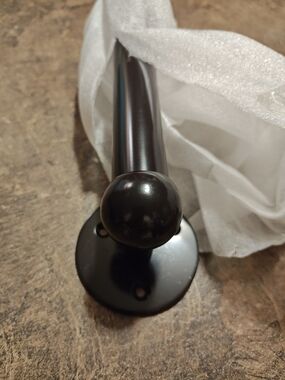 Source Unknown Matte Dark Brown/Black Wall-Mount Towel Bar